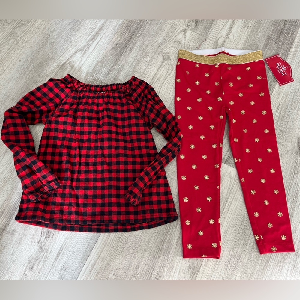 Holiday girls 3T top and leggings